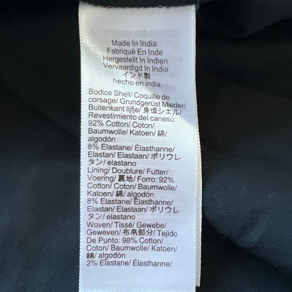 J Crew Strapless Mixy Dress Small Natural And Black Pockets Flaw - Picture 10 of 14